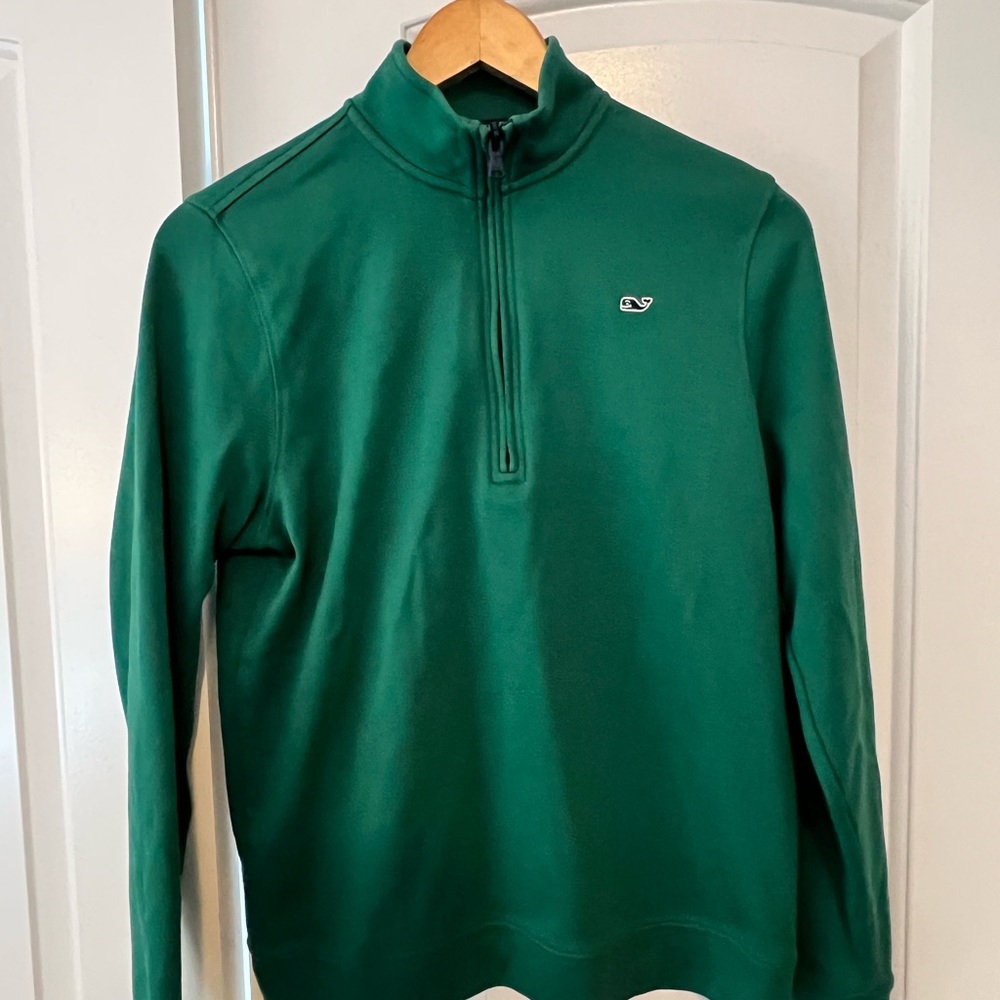 Vineyard Vines Men's Forest Green Zip-Up Sweater